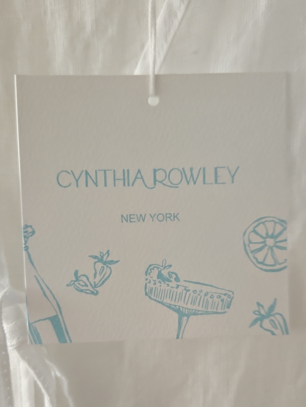 Cynthia Rowley White 100% Linen Top, Sz M, NWT - Picture 4 of 9